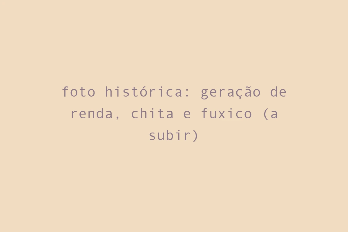 foto histórica: geração de renda, chita e fuxico (a subir)