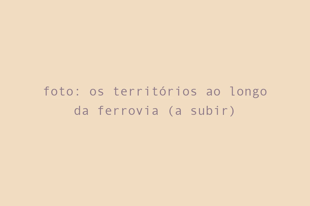 foto: os territórios ao longo da ferrovia (a subir)